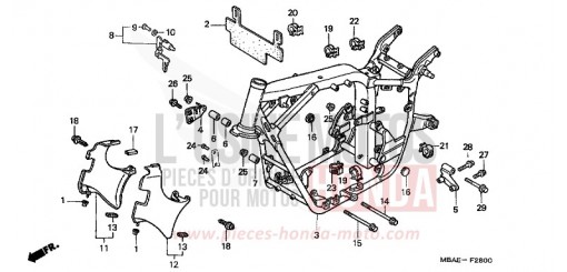 CARROSSERIE DE CHASSIS VT750C2Y de 2000